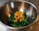ほうれん草(青菜)のピーナッツ胡麻和え♡作り方5写真