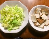 厚揚げときゃべつの甘ピリ辛味噌炒め作り方1写真
