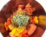 トマトとパプリカのブルスケッタ作り方8写真