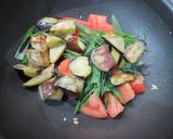 茄子とトマトのにんにく醤油炒め作り方4写真