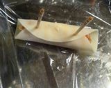 餃子の皮のウィンナー&海苔揚げロール作り方2写真