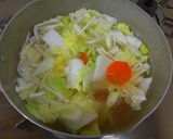 ひとつの鍋で野菜たっぷり餃子スープ作り方2写真