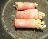 カレー味で♪ベーコンのエノキ巻き作り方5写真