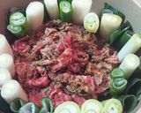 ビジュアル鍋 スタンディングネギすき焼き作り方2写真