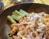 白菜とベーコンのオレンジパスタ作り方11写真