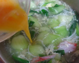 簡単10分♪青梗菜とカニカマのかきたま汁作り方7写真