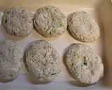 昼夕弁当♪レンコン豆腐おからハンバーグ作り方3写真