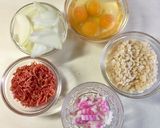ズボラに桜エビと天かすでエビ天卵とじ丼風作り方1写真