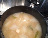 玉ねぎとブリの味噌汁作り方9写真