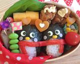 バレンタイン♡ペンギン弁当♡キャラ弁作り方3写真