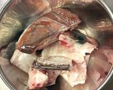 鯛の頭、あらのでんぶ　グランシェフ使用作り方1写真