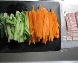 千切り野菜の炒め物作り方1写真