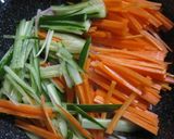 千切り野菜の炒め物作り方3写真