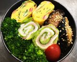 ブロッコリーの葉っぱで卵焼き♪作り方2写真