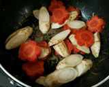 簡単副菜！金時人参と牛蒡のきんぴら風煮物作り方3写真