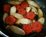 簡単副菜！金時人参と牛蒡のきんぴら風煮物作り方4写真