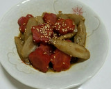 簡単副菜！金時人参と牛蒡のきんぴら風煮物作り方5写真