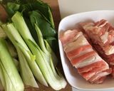 簡単☆チンゲン菜と豚バラの昆布酢炒め作り方2写真