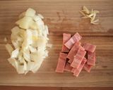 体ポカポカ！大豆とベーコンのホットスープ作り方2写真