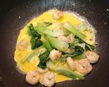 エビとチンゲン菜の卵炒め作り方5写真