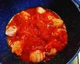 カマンベール豚バラ巻きトマトソース煮込み作り方5写真