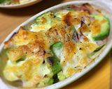 簡単！アボカド ポテハム チーズ焼作り方4写真