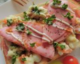 ポテサラ×ビアハムのspicyトースト作り方4写真