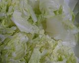 白菜とネギの鯖缶卵とじ！作り方1写真