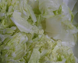 白菜とネギの鯖缶卵とじ！作り方1写真