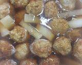 ショリショリ食感のレンコンつくねの煮物作り方3写真