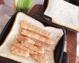 はちみつチーズめんたいホットサンド作り方1写真