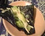 焼きのりで巻き巻きサラダ作り方1写真