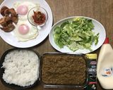 タコライス風ドライカレーの息子弁当作り方1写真