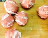 【お弁当に】コロコロ芽キャベツの肉巻き作り方5写真