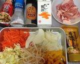 彩り豊かで簡単☆お野菜たっぷり焼うどん作り方1写真