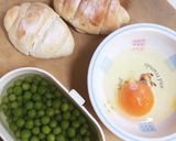 えんどう豆（グリンピース）オムレツサンド作り方1写真
