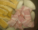 大根とベーコンと油揚げのコンソメ煮！作り方2写真
