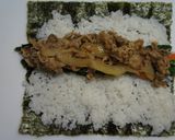 節分の恵方巻☆巻き寿司☆肉と野菜入り作り方6写真
