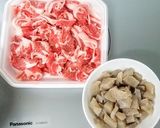 豚こまde簡単コッテリどて焼き風♪　作り方1写真