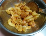 マカロニとウインナーのピザ風チーズ焼き作り方3写真