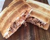 豚肉ピザ焼ホットサンド作り方3写真