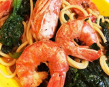 赤海老と☆縮みほうれん草のパスタ☆作り方11写真