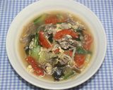 簡単トマト出汁☆ドライトマトで牛肉スープ作り方15写真
