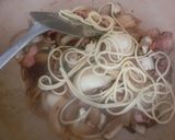 　オイルサーデンとベーコンのスパゲティ　作り方4写真