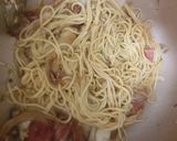 　オイルサーデンとベーコンのスパゲティ　作り方6写真