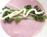 かいわれ大根のハム巻き作り方3写真