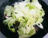 簡単本格!!牛肉とレタスと葱の牛バラ飯風作り方5写真