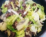 簡単本格!!牛肉とレタスと葱の牛バラ飯風作り方6写真