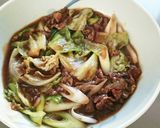 簡単本格!!牛肉とレタスと葱の牛バラ飯風作り方7写真