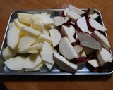 さつまいもとりんごの重ね煮作り方1写真
